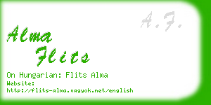 alma flits business card